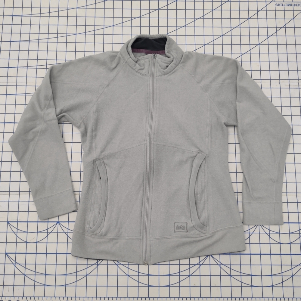 REI Full Zip Jacket w/ Pockets XS Silver